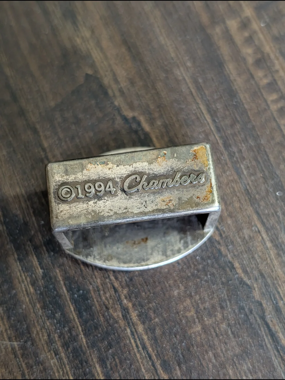 CHAMBERS 925 Sterling Silver Engraved Western 2pc Western Belt Buckle & Keeper